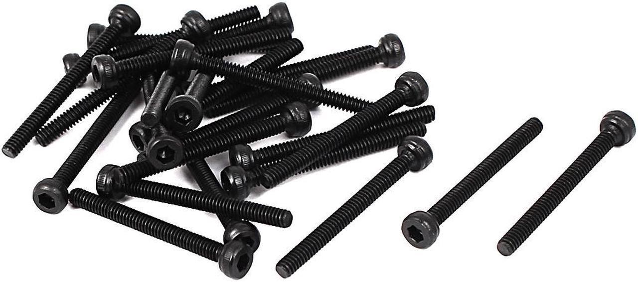 M2 x 20mm Full Thread Hex Socket Cap Head Screws Bolts 25 Pcs