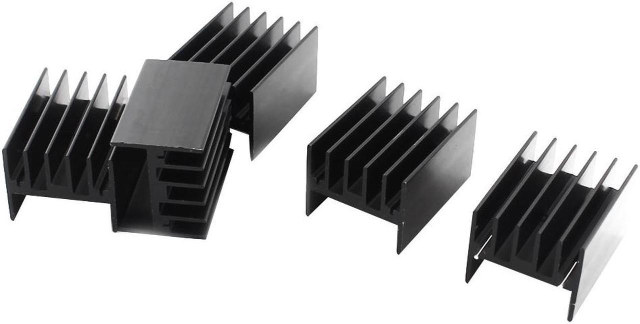 5Pcs Aluminum Heat Radiator Heatsink Cooling Fin 40x30.3x25mm Black