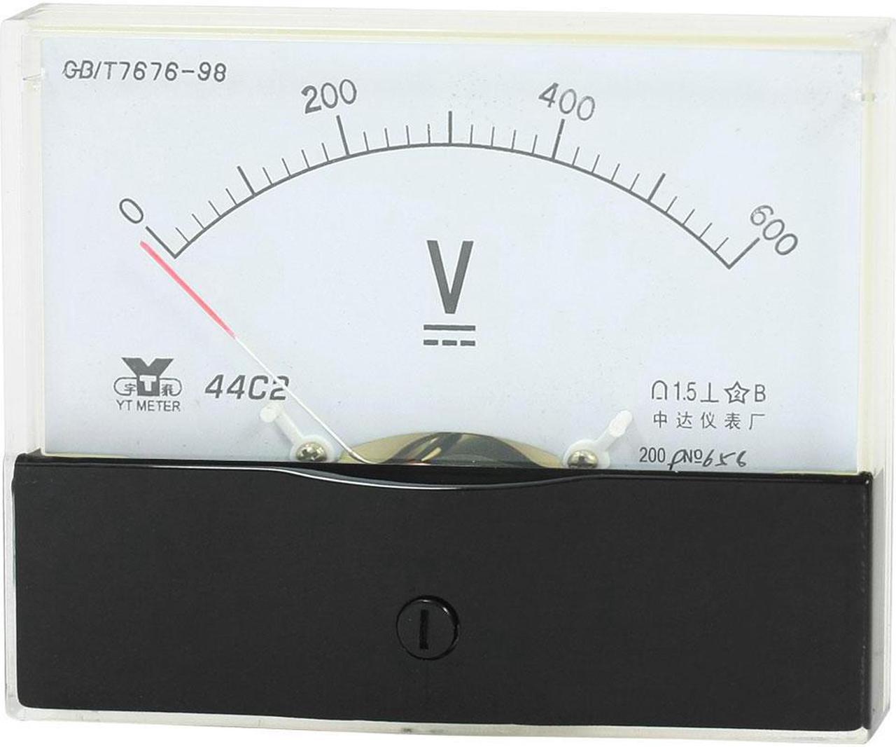 Unique Bargains Analog Panel Voltmeter DC 0 - 600V Measuring Range 1.5 Accuracy 44C2