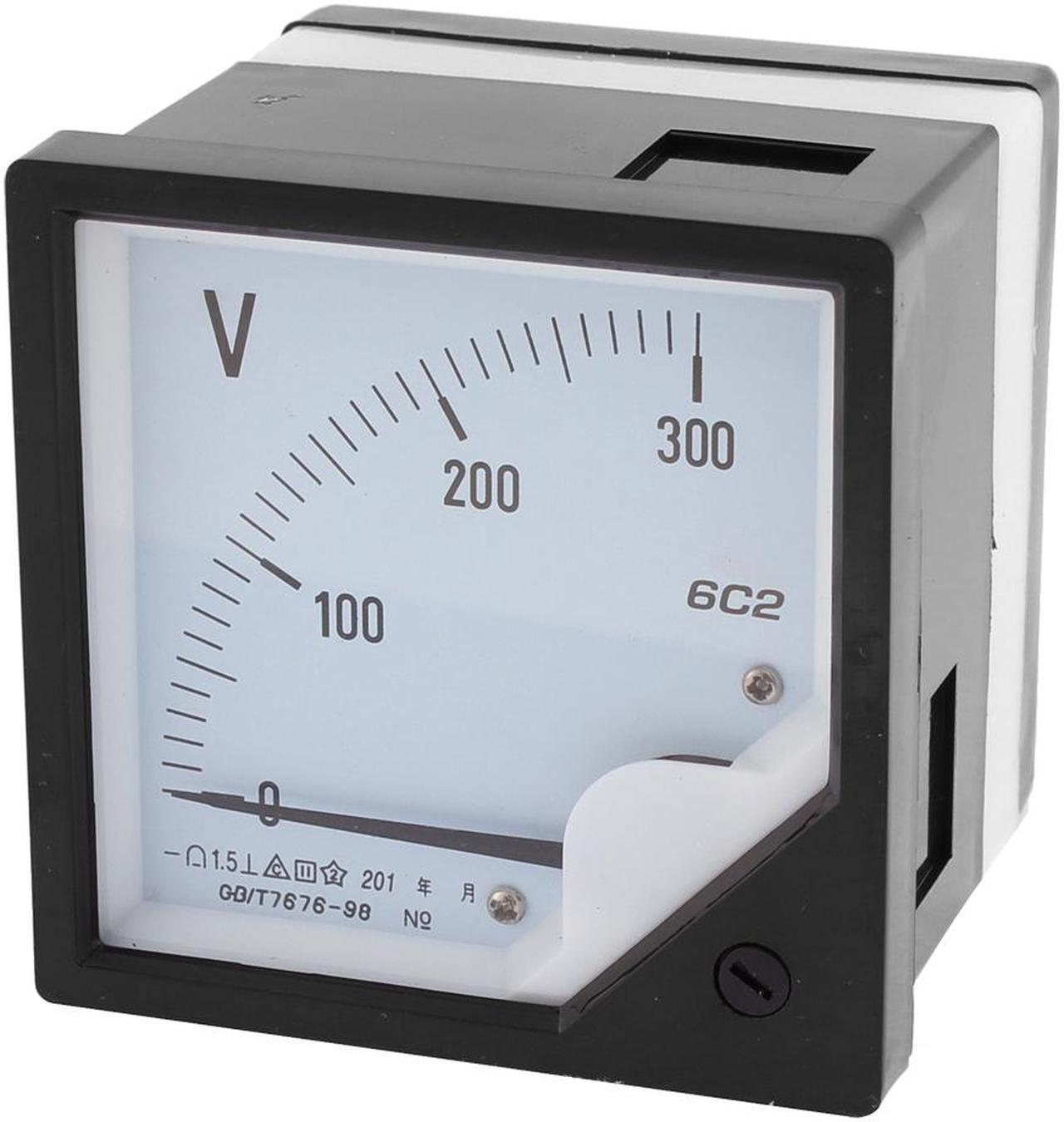 Unique Bargains DC 0-300V 1.5 Accuracy Rectangle Panel Analog Voltmeter Voltage Meter Gauge