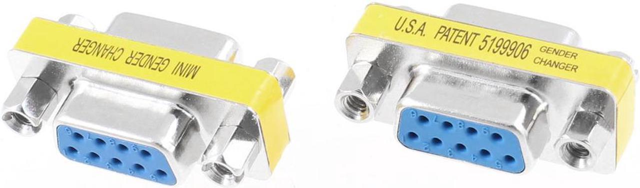 Unique Bargains RS232 DB9 9 Pin Female to 9-Pin Female Adapter Converter 2 Pcs