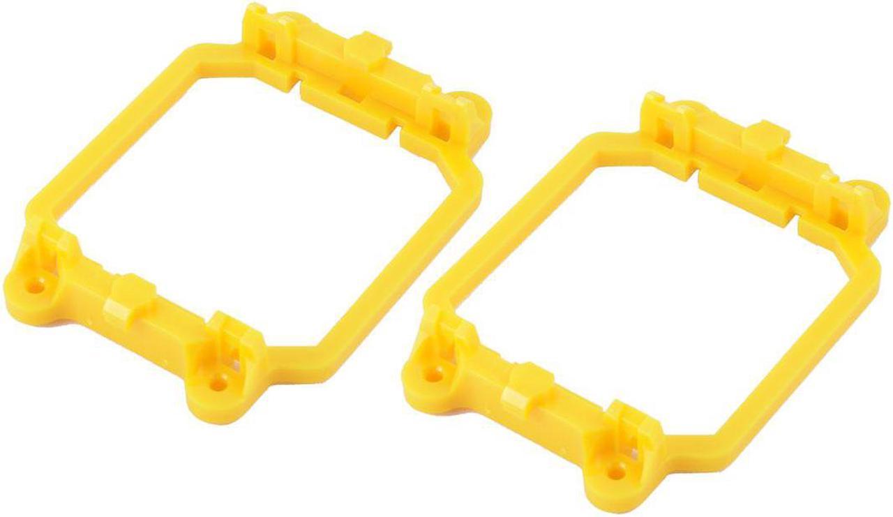 2pcs ADM CPU Fan Retainer Bracket Base Yellow for AM2 AM3 FM1 FM2 FM2+