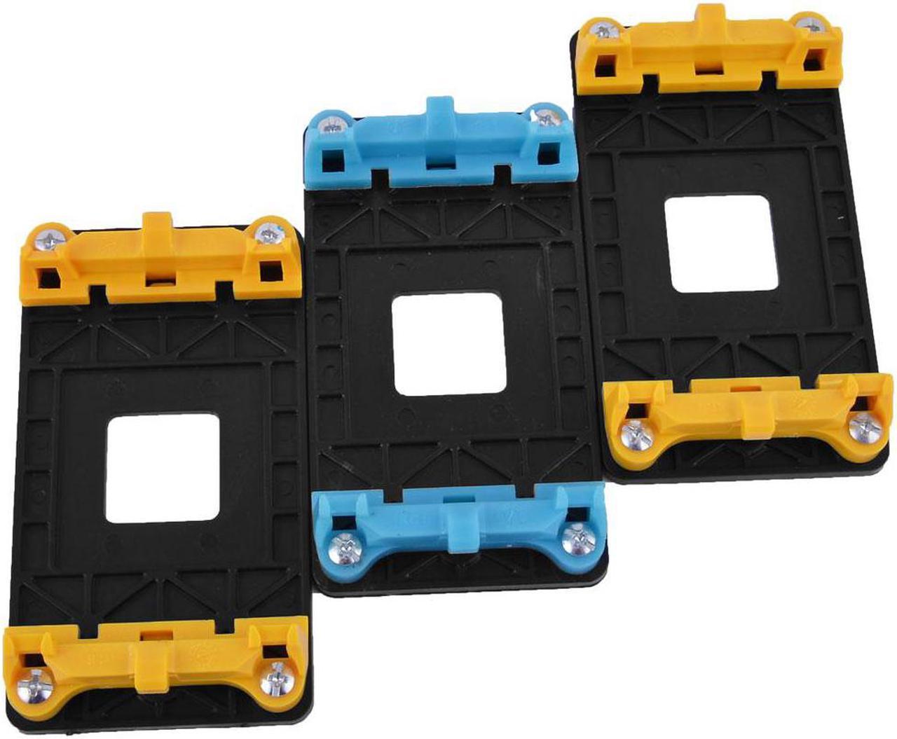 CPU Fan Mount Bracket Holder Base Yellow Blue 3pcs for AMD AM2 AM2+ AM3 AM3+ FM1