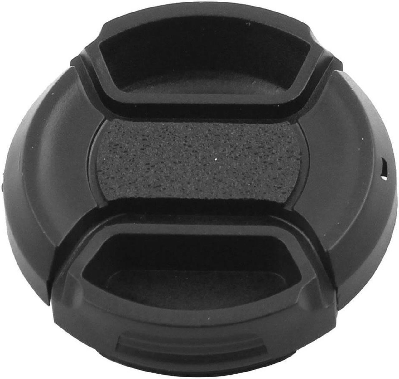 Plastic Front Snap Digital Camera Clip-on Lens Cap Cover Black 37mm Dia w Cord