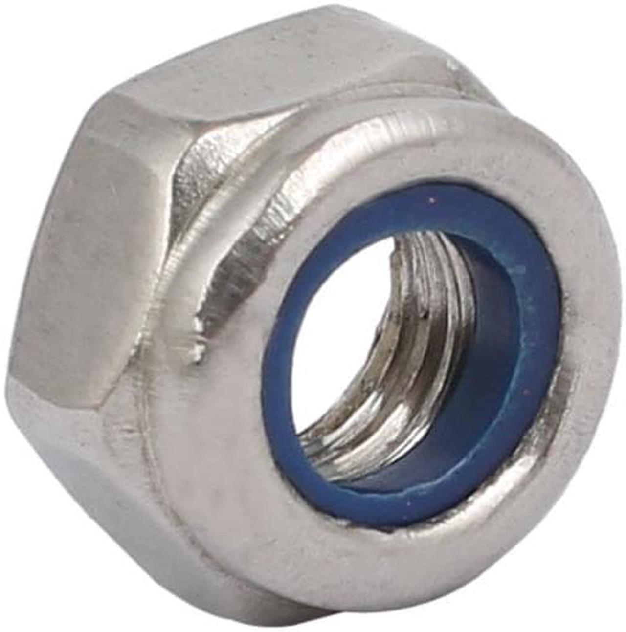 Alt view image 2 of 5 - 4pcs M6 x 1mm Pitch Metric Thread 304 Stainless Steel Left Hand Lock Nuts