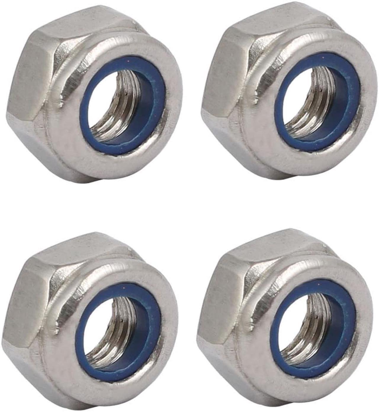 Main image of 4pcs M6 x 1mm Pitch Metric Thread 304 Stainless Steel Left Hand Lock Nuts