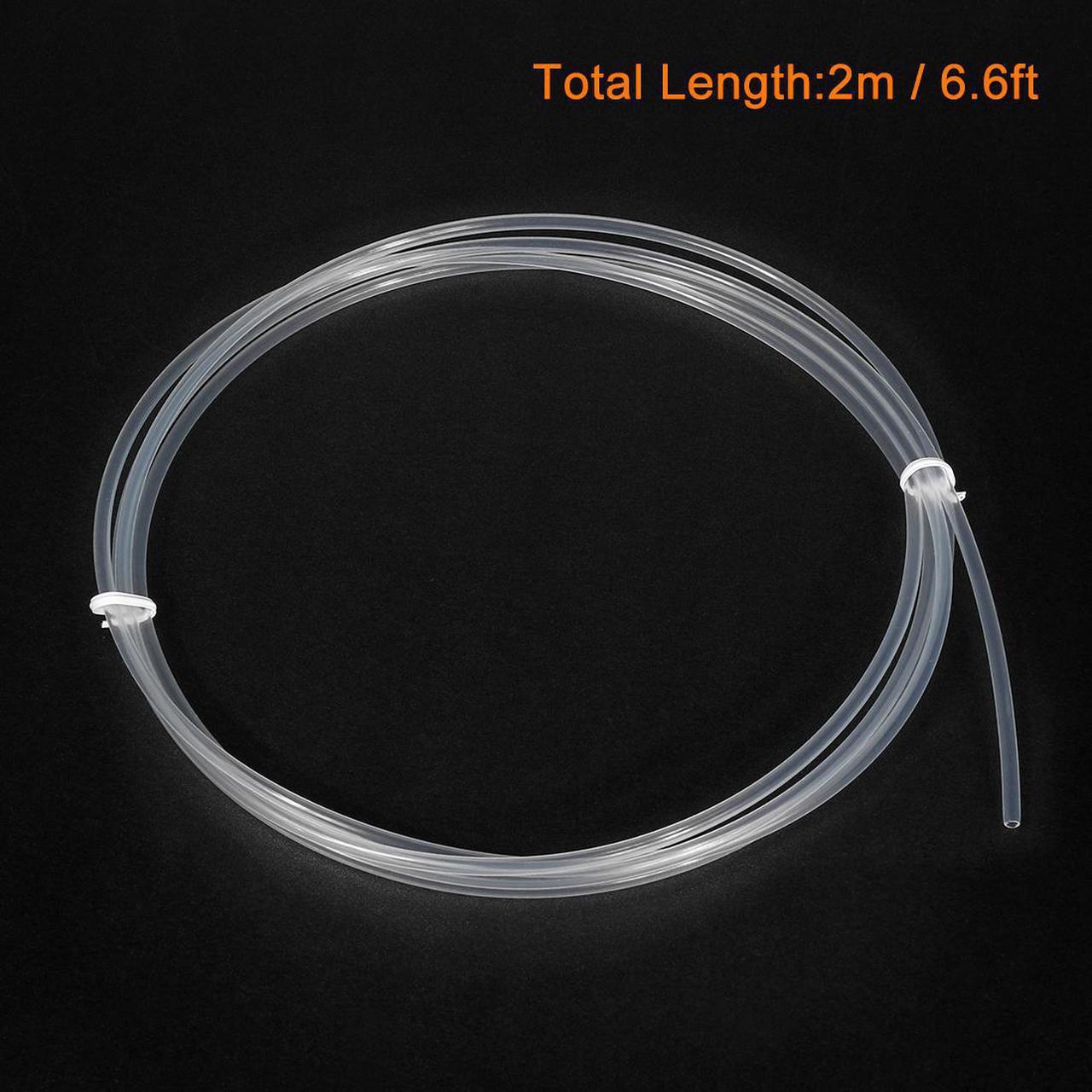 2mm ID 3mm OD PTFE Tubing Tube Pipe 2 Meter 6.56ft Lengh For 3D Printer RepRap