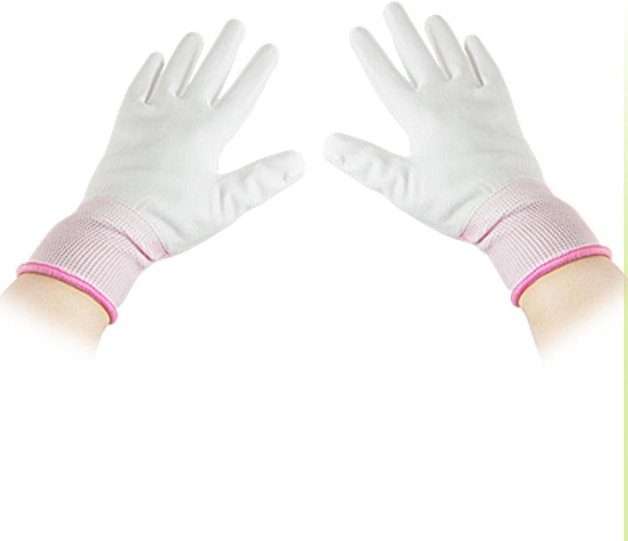 Unique Bargains Full Fingers Anti-Static PU Coated Industrial Safety Work Gloves Pair