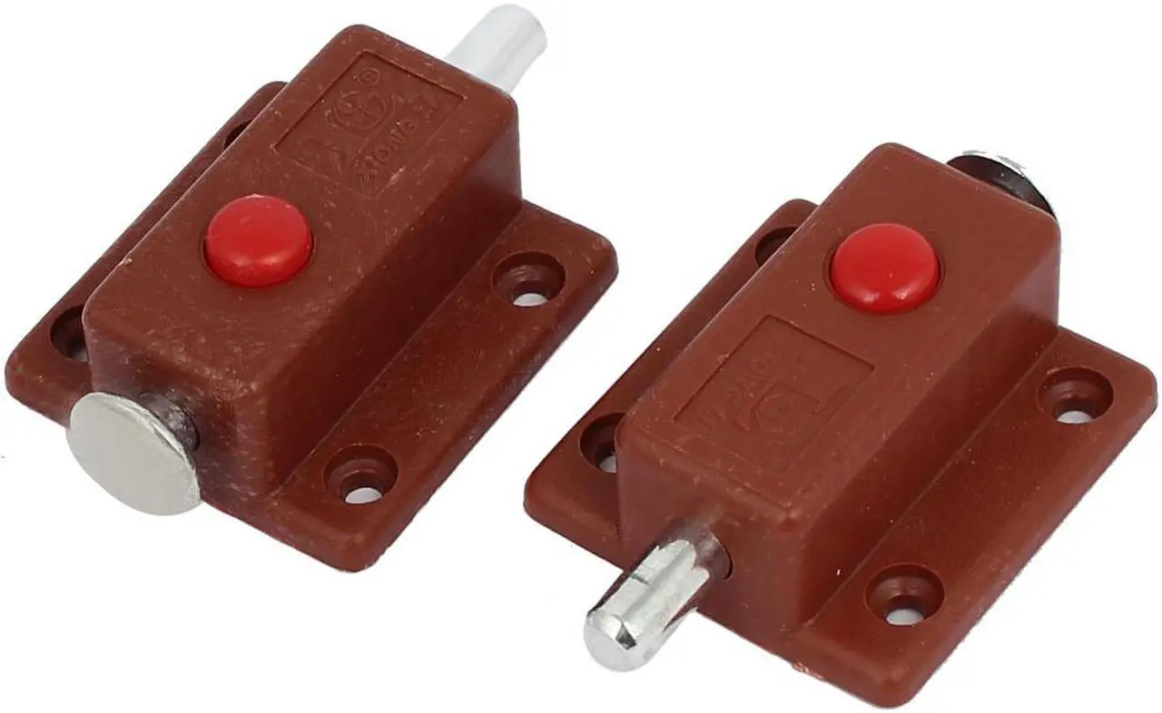 Alt view image 3 of 4 - Furniture Door Spring Loaded Press Button Latches Bolt Lock 5pcs