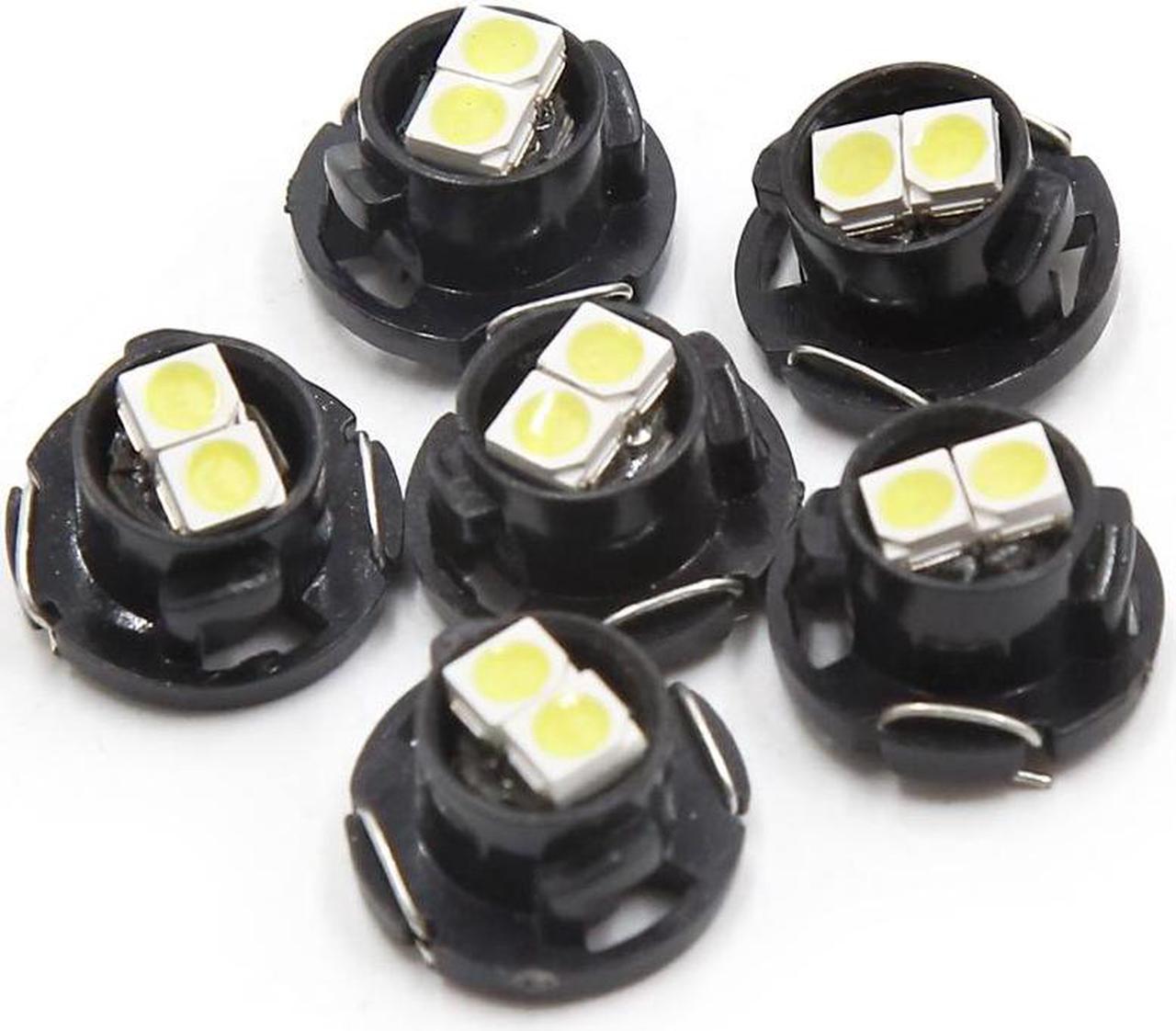 6Pcs White 5050 Car T4.7 LED Wedge Dashboard Dash Panel Light Bulb Interior