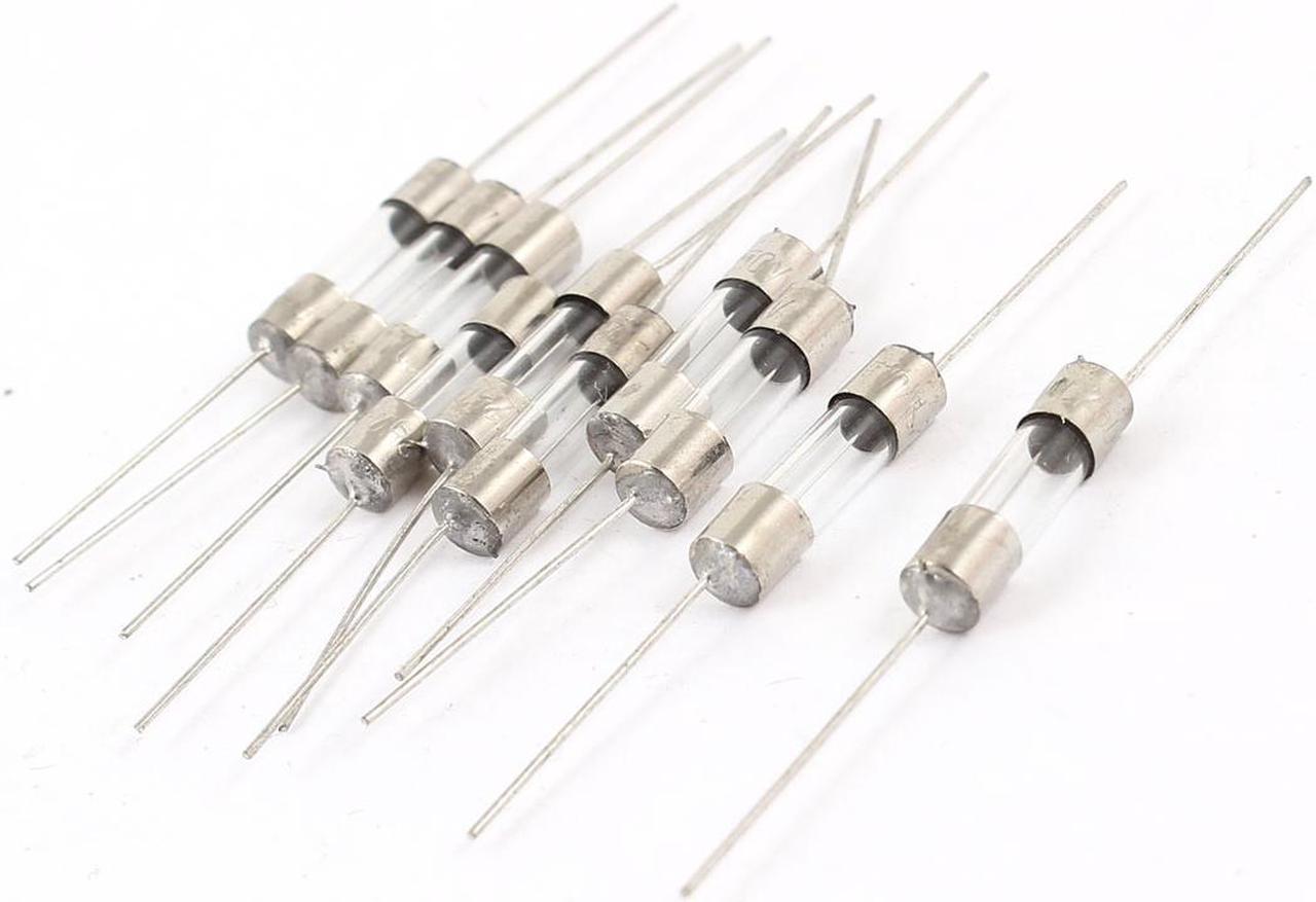 Unique Bargains Axial Lead Fast Acting 5mm x 20mm Glass Fuse Tube 250V 10A 10 Pcs