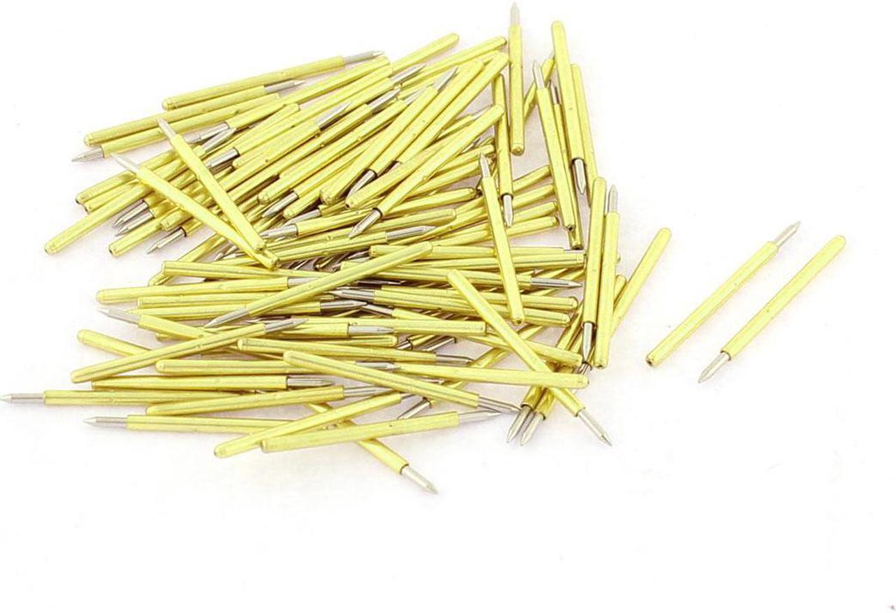 Unique Bargains 100 Pieces P75-B1 Dia 1.02mm 100g IC Testing Spring Test Probe Pin