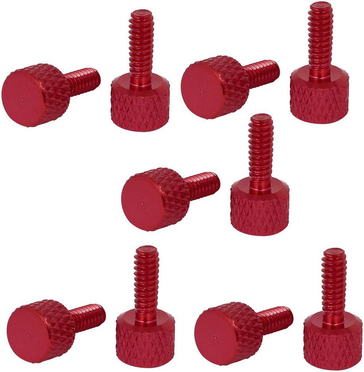 Computer Graphics Card Round Head Knurled Thumb Screws Wine Red 6#-32 10pcs