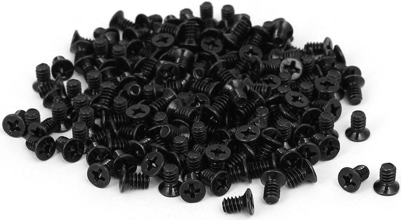 Computer PC Case 3.5" HDD Flat Phillips Head Hard Drive Screw Black 6#-32 200pcs