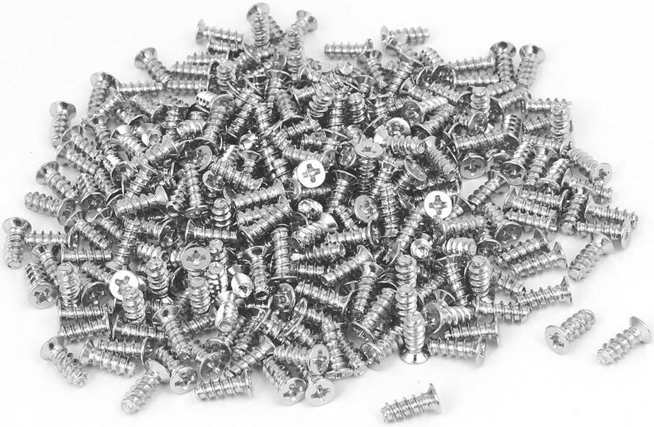 M4 x 10mm Nickel Plated Phillips Computer PC Case Fan Screw Silver Tone 300pcs