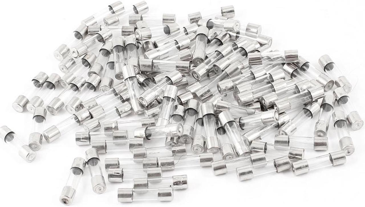 Unique Bargains 100 Pieces 1A 250V Quick Fast Blow Glass Tube Fuses 5mm x 20mm