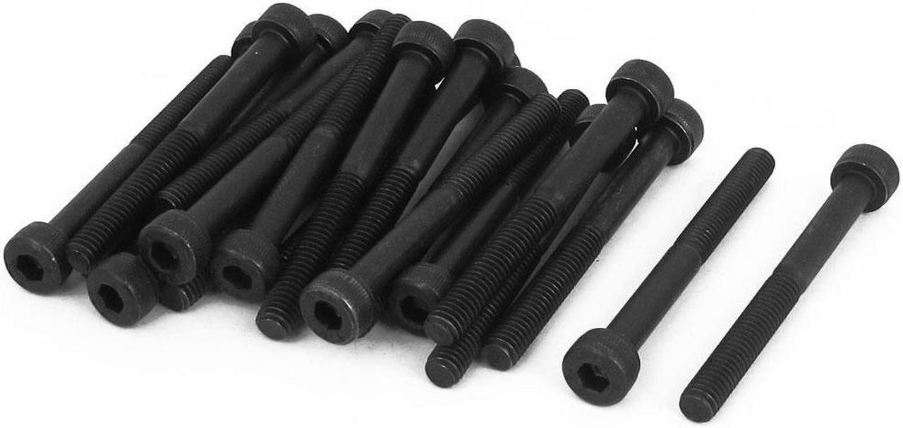 M4 x 40mm 12.9 Alloy Steel Hex Socket Head Cap Screws Bolts Black 20pcs