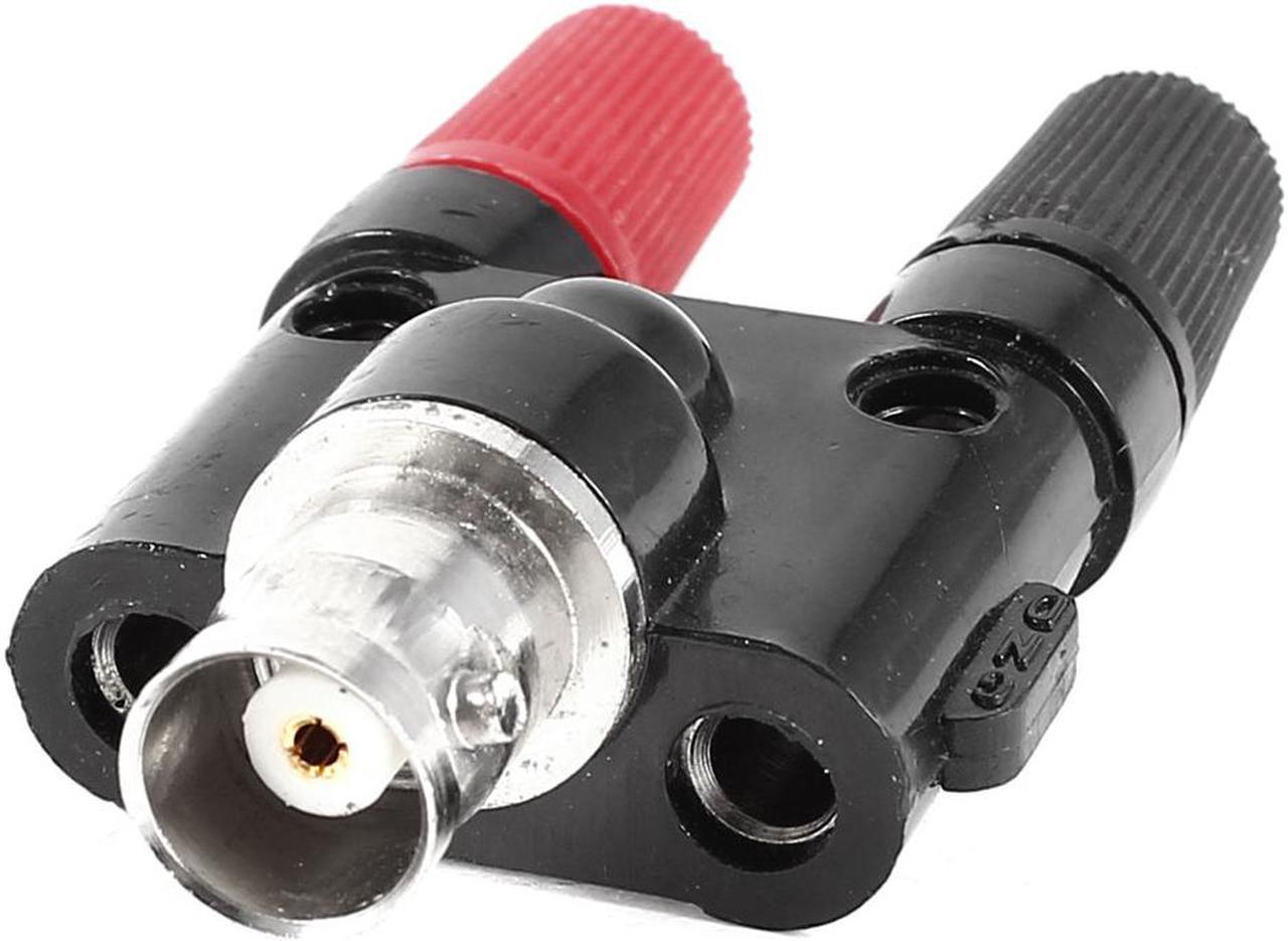 BNC Female Jack to Double Stacking Banana F/F Socket Connector Adapter