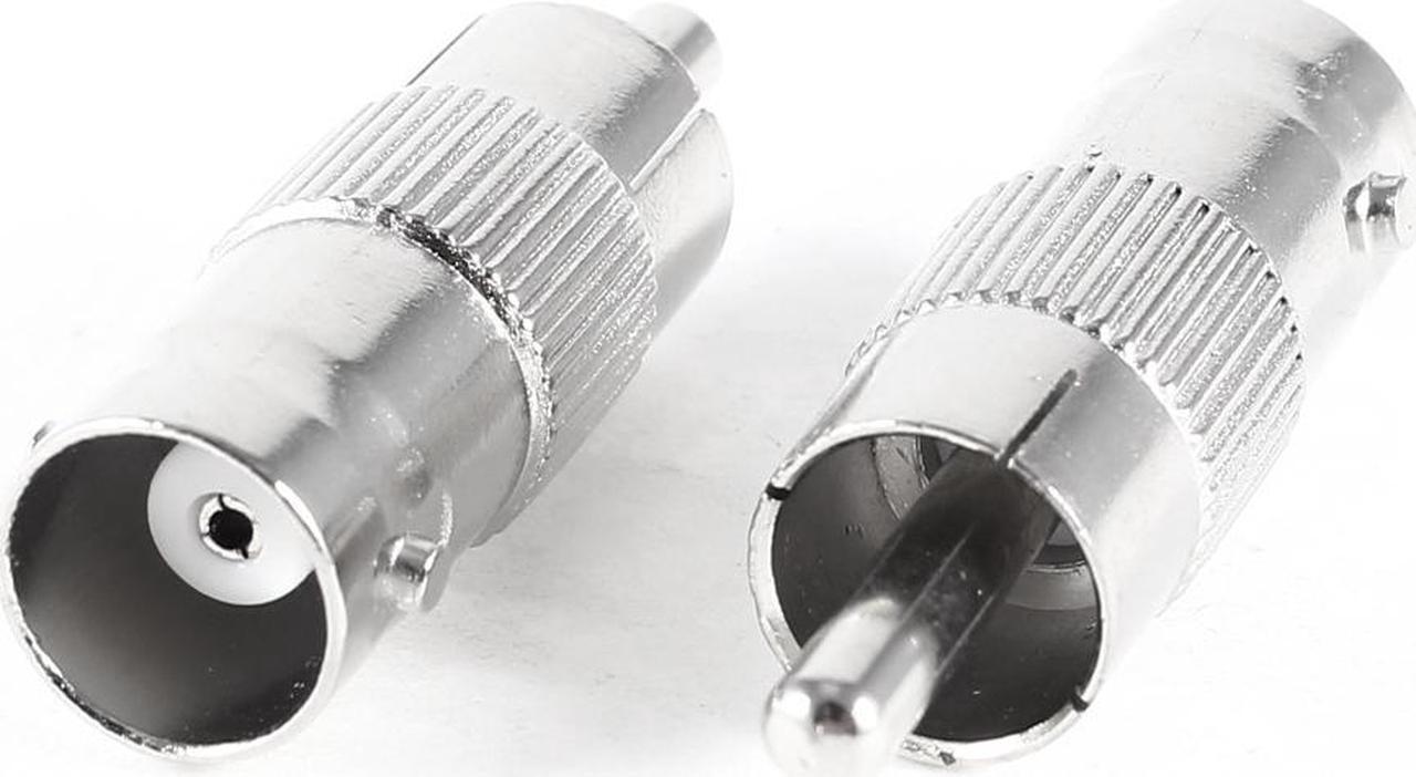 Main image of Unique Bargains 2 x BNC Female to RCA Male F/M Coax Connector Coupler Adapter for CCTV Camera