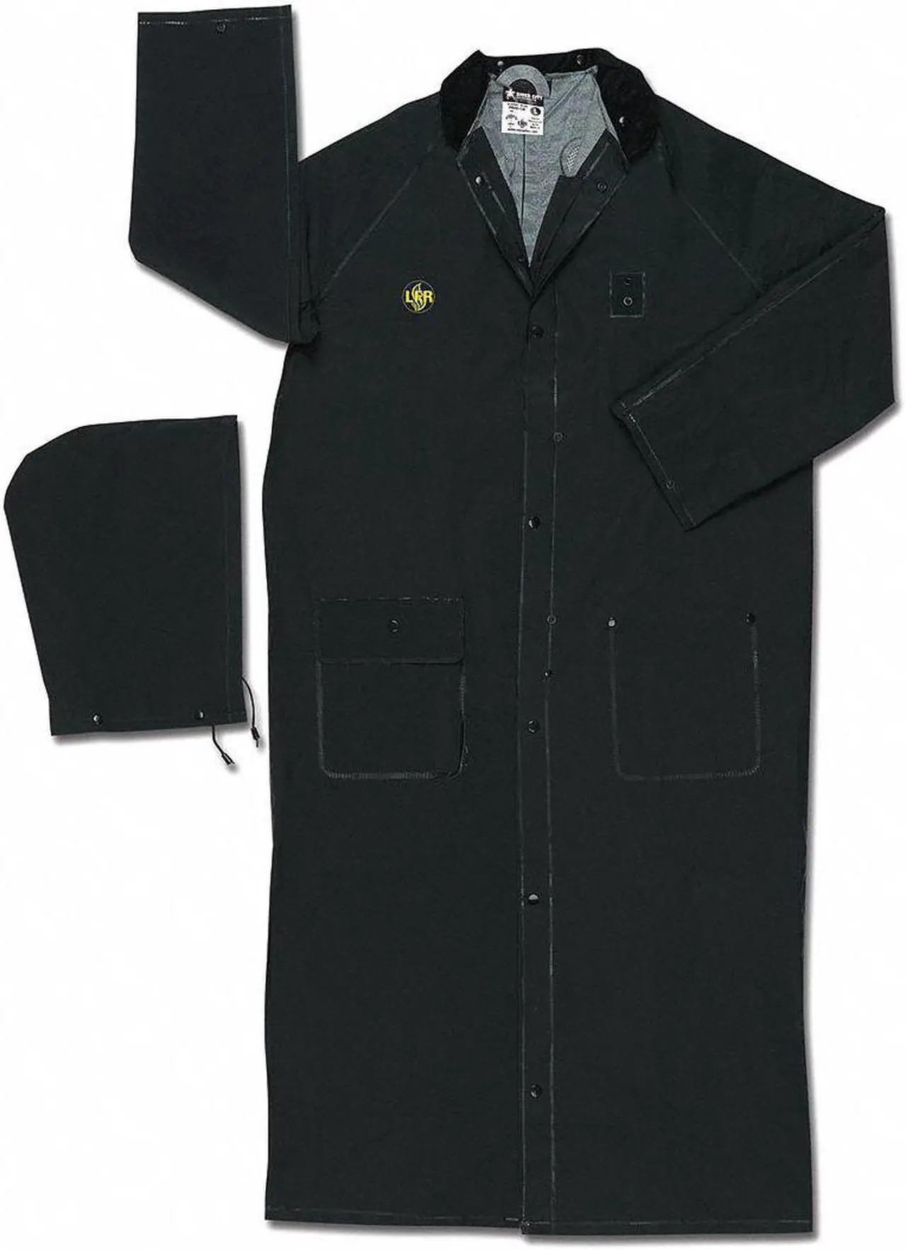 Alt view image 2 of 3 - MCR SAFETY 267CX3 Rider Raincoat,Black,3XL