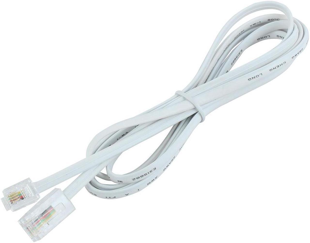 5.6Ft Telephone RJ11 6P4C to RJ45 8P4C Connector Plug Cable