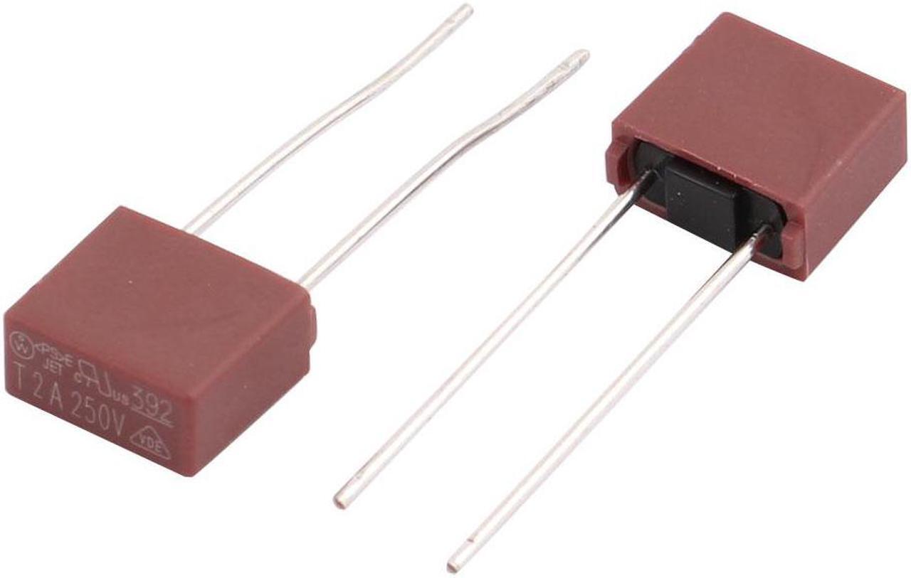 Alt view image 2 of 2 - 15Pcs 250V 2A Square Type Slow Blow Radial Lead Micro Fuse