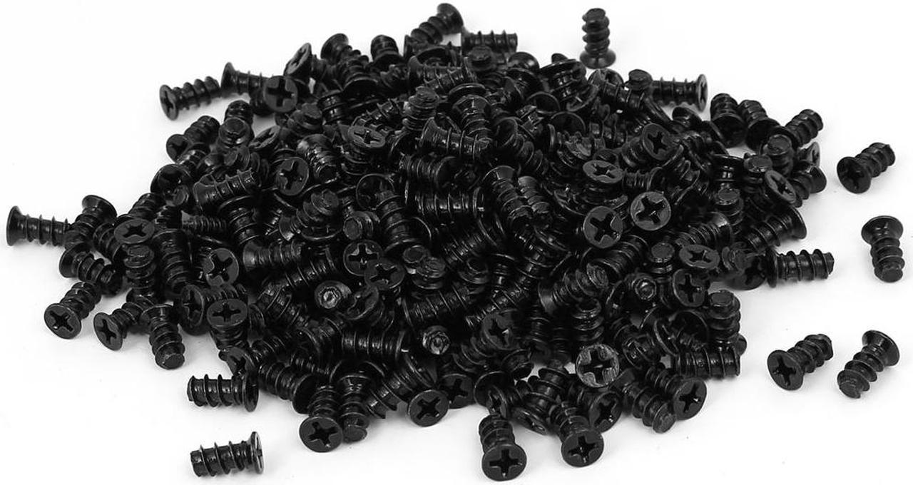 M5 x 10mm Black Zinc Plated Phillips Computer PC Case Fan Screw 300pcs