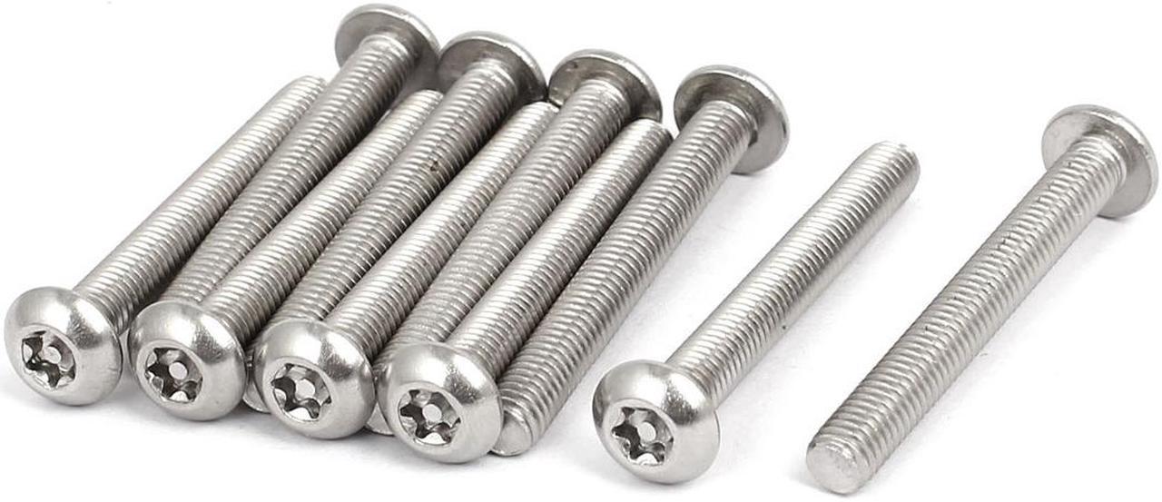 M5x40mm 304 Stainless Steel Button Head Torx Security Tamper Proof Screws 10pcs