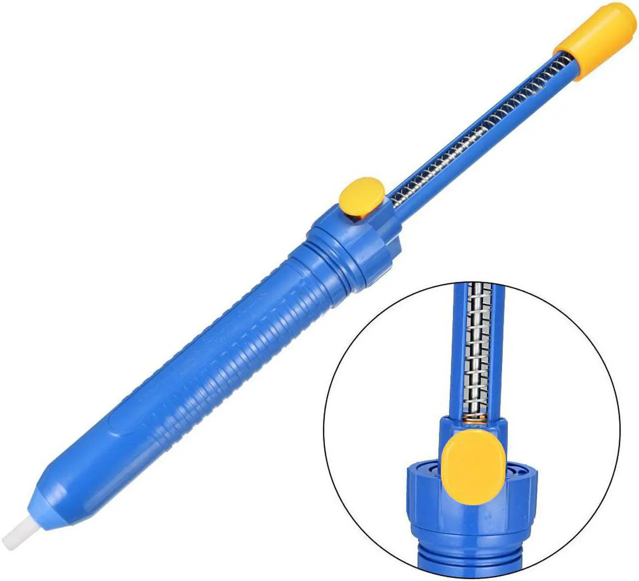 Alt view image 3 of 4 - Desoldering Pump 13.2 inches 33.5cm Manual Vacuum Solder Sucker Removal Hand Tool Plastic Blue