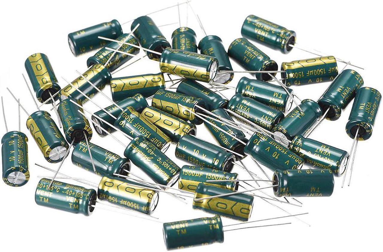 Aluminum Radial Electrolytic Capacitor Low ESR Green 1500uF 10V 8x16mm 30pcs