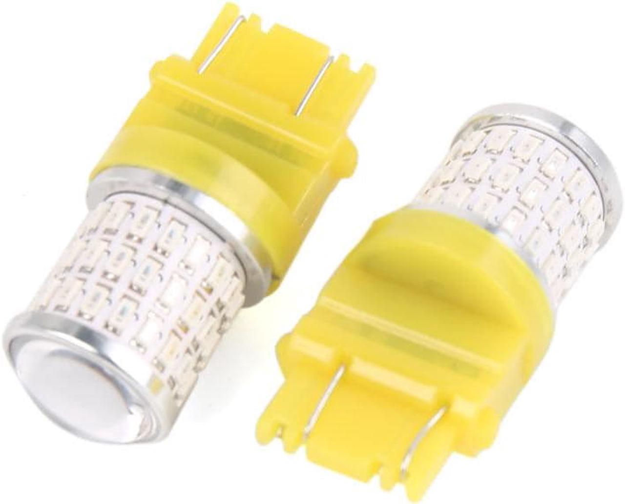 2pcs 3157 54 3030-SMD-LED Yellow Auto Car Turn Signal Light Tail Brake Stop Bulbs Backup Reverse Lamp Projector Lens