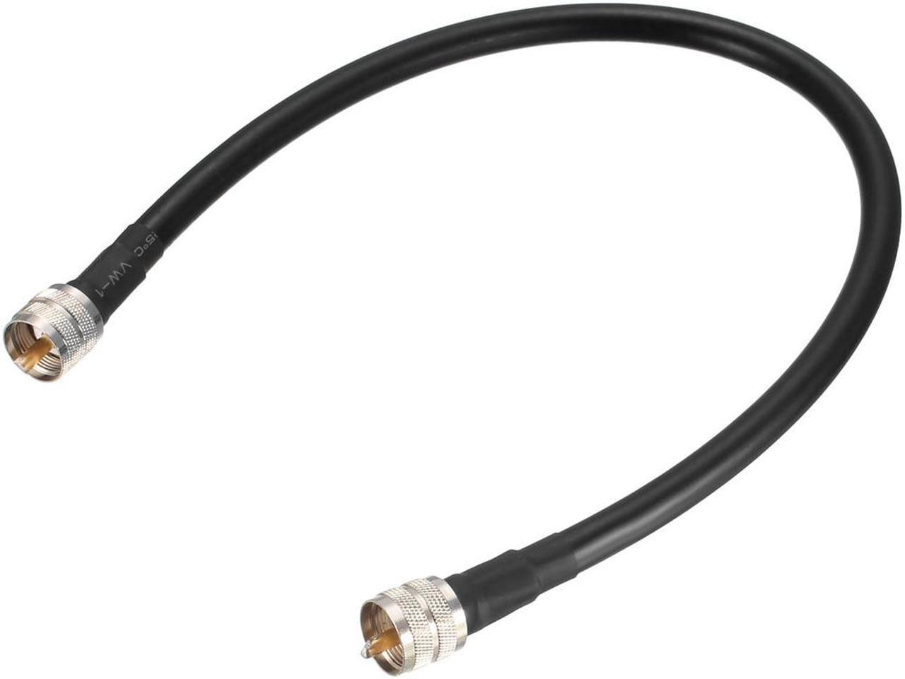 RG8X Coaxial Cable With Pl-259 Male Connectors for CB/Ham Radio 1.5 ft