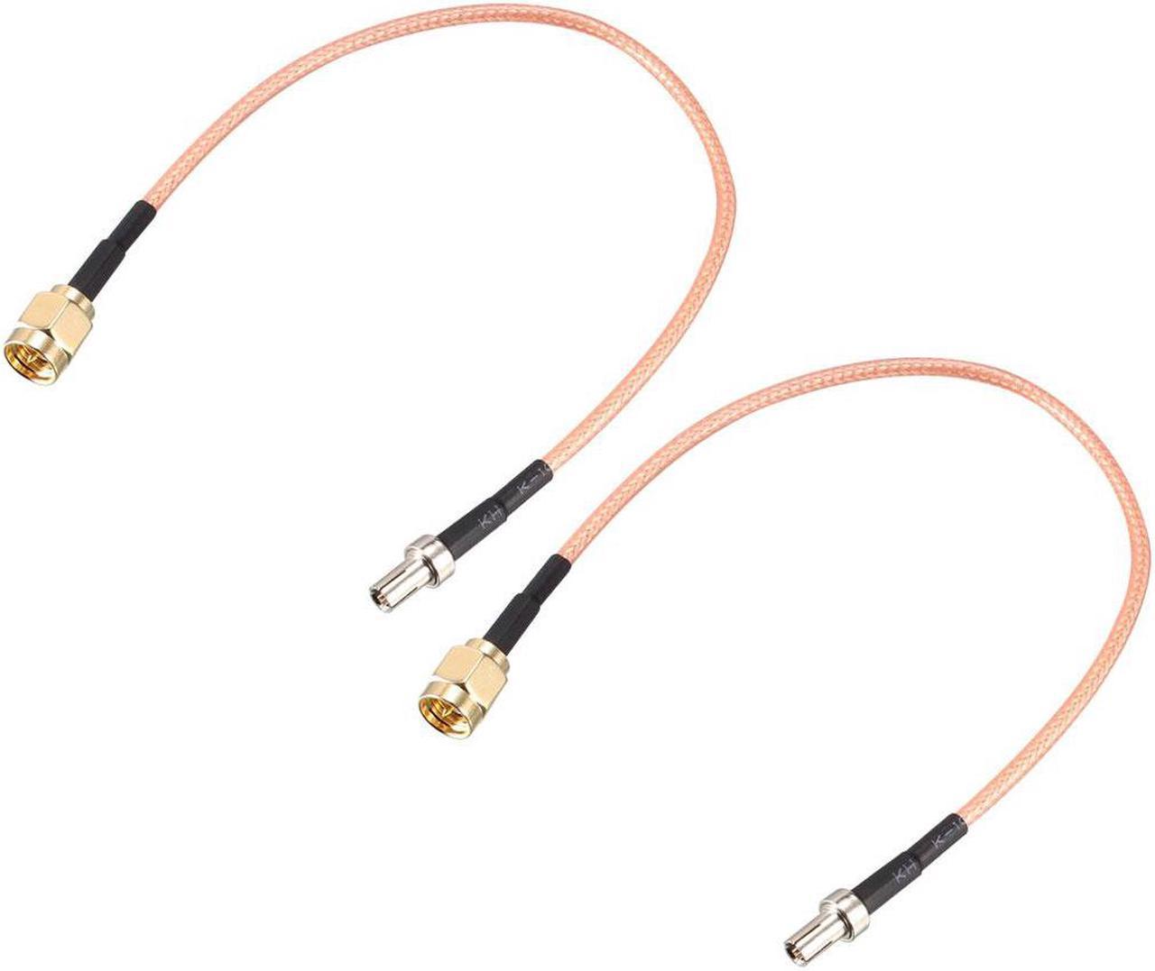 SMA Male to TS9 Male RG316 Coaxial Cable Antenna Cable 0.66 ft 2pcs