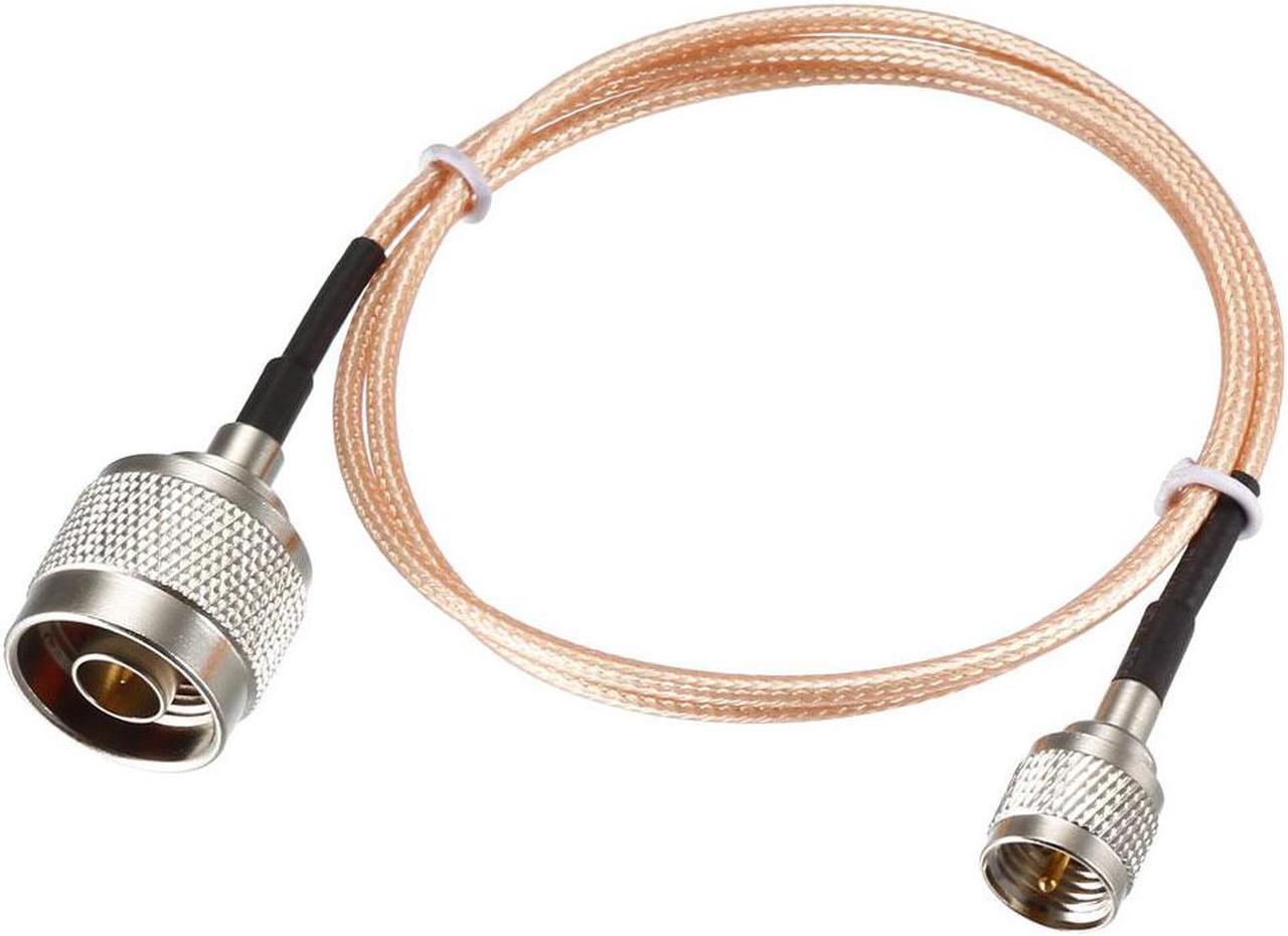 Mini UHF Male to N Male RG316 RF Coaxial Cable 2 Feet Long