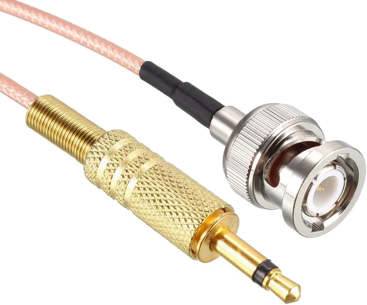 Alt view image 3 of 4 - BNC Male to 3.5mm (1/8") Mono TS Male Coaxial Power Audio Cable 50 ohm 3 ft