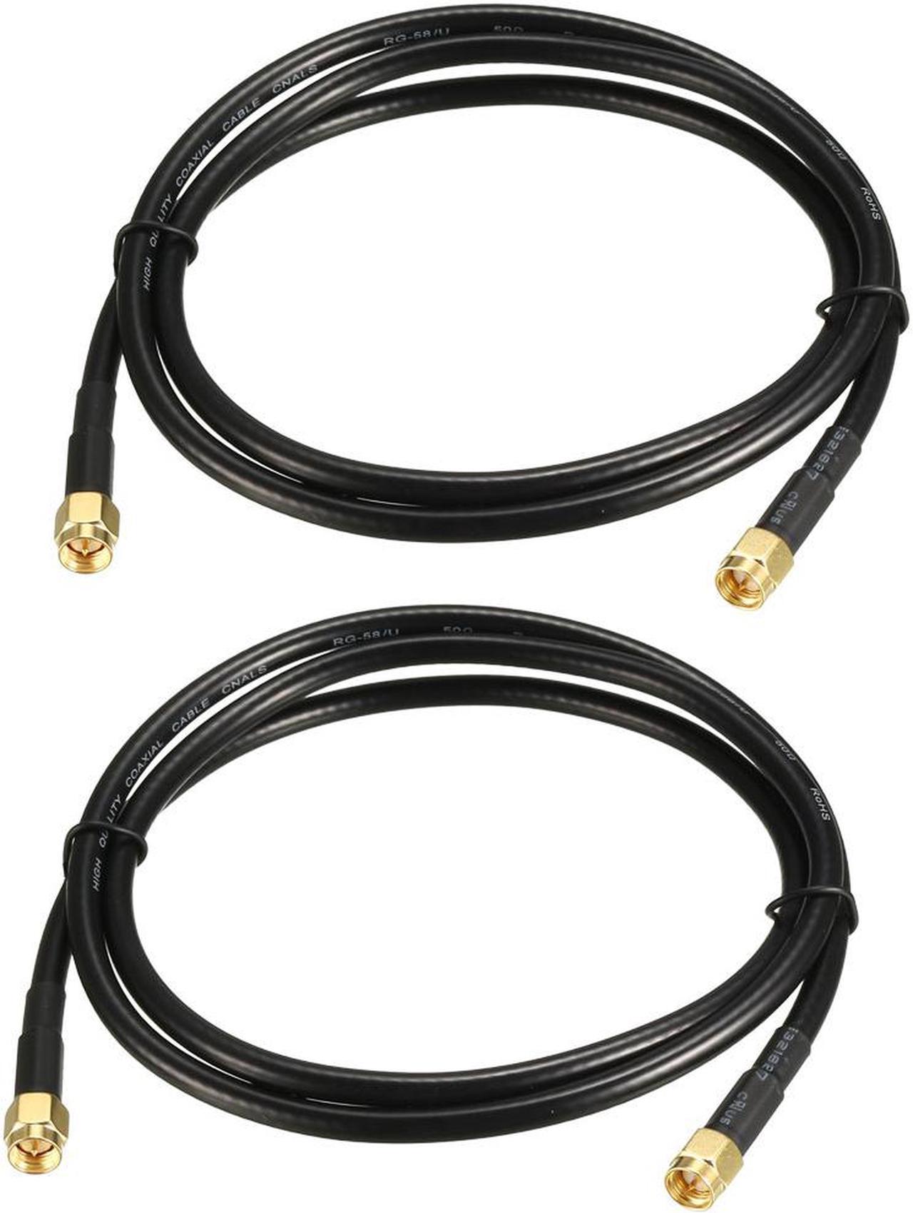 Antenna Extension Cable SMA Male to SMA Male Coaxial Cable RG58 50 Ohm 6 ft 2pcs