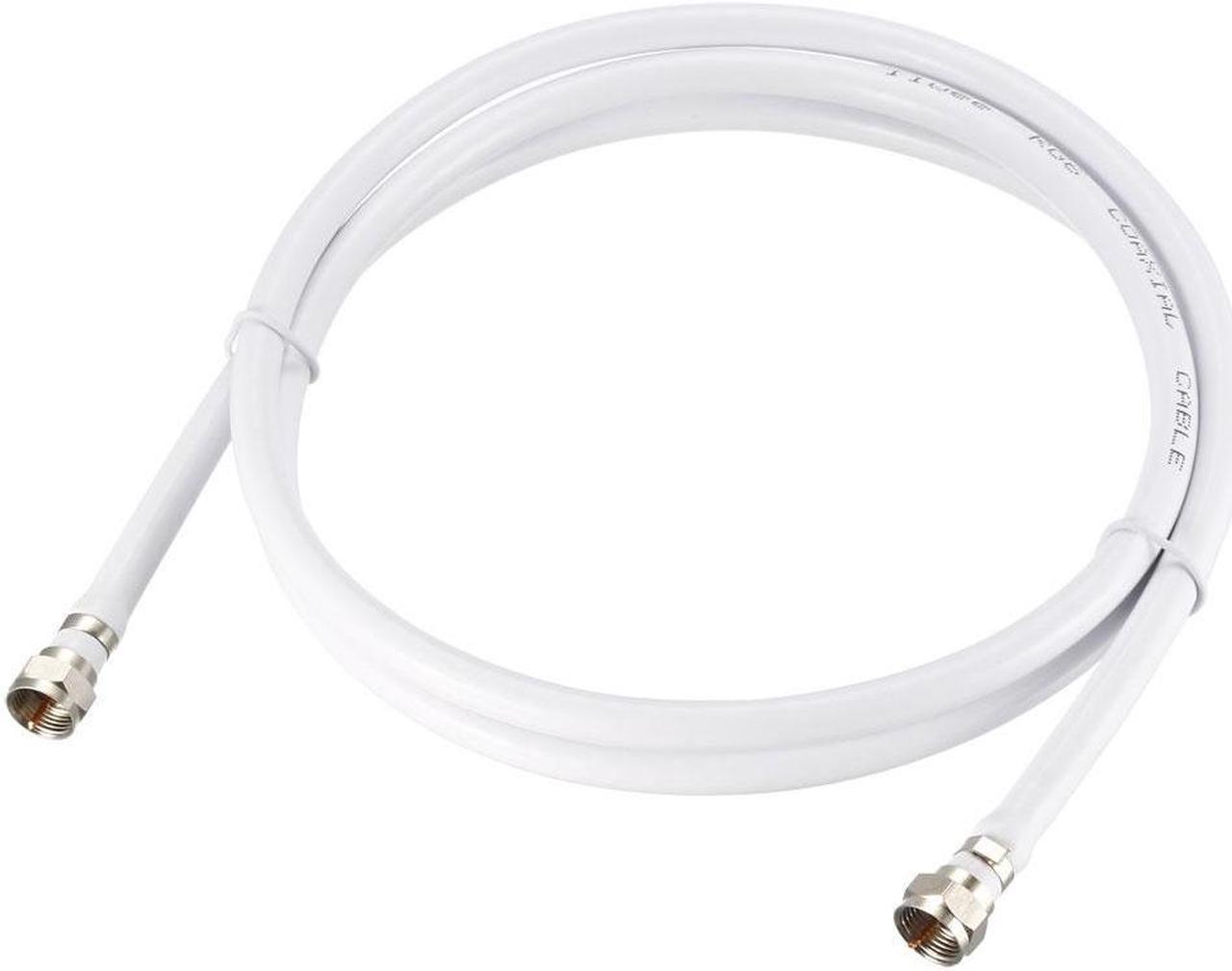 RG6 Coaxial Cable With F Type Male to F Type Male Connectors 4 ft