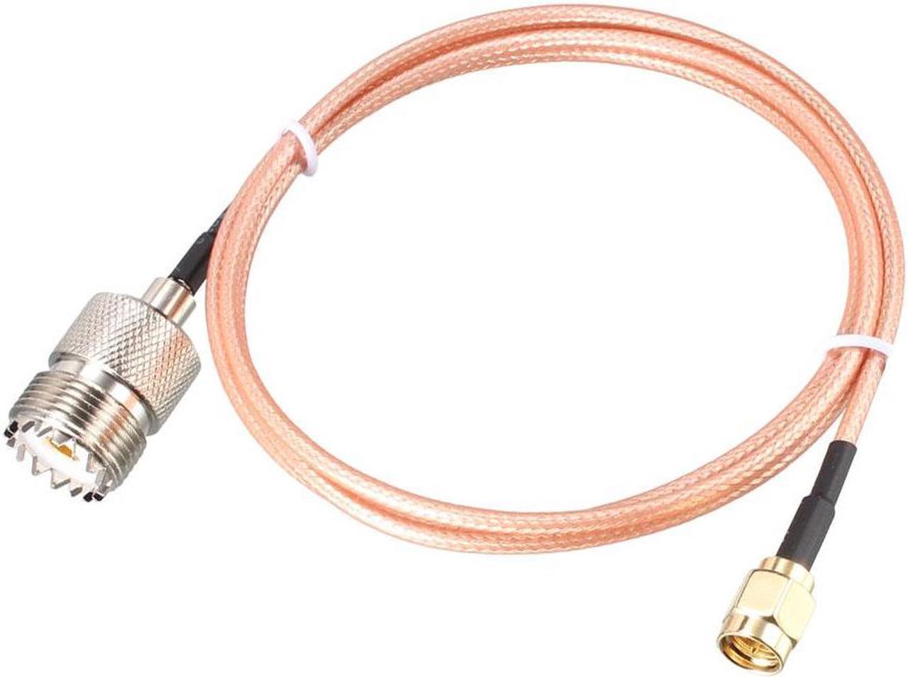 SMA Male to UHF SO-239 Female RF Coaxial Cable Low Loss RG316 Antenna Cable 3ft