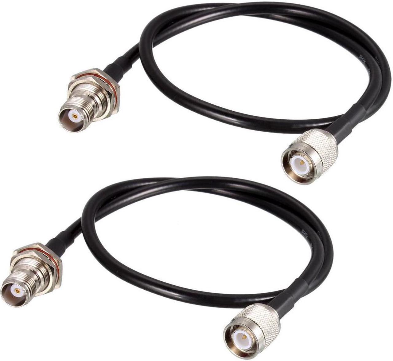 RG58 RF Coaxial Cable TNC Male to TNC Female Pigtail Jumper Cable 20 Inch 2pcs