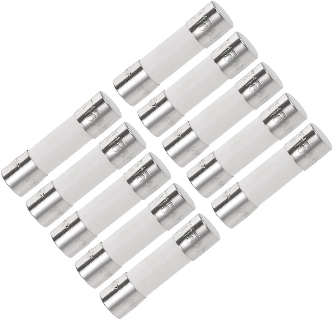 Main image of Automotive Cartridge Fuses 15A 250V 5x20mm Slow Blow Replacement for Car Stereo Audio Alarm Amplifier Ceramic 10pcs