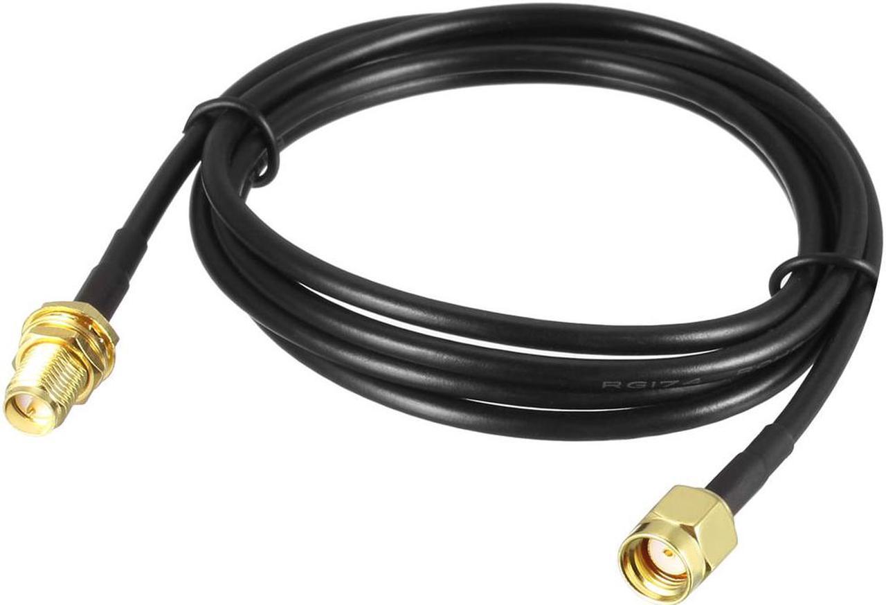 Antenna Extension Cable RP-SMA Male to RP-SMA Female Low Loss RG174 3.3 ft