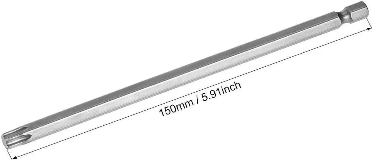 Alt view image 2 of 4 - Torx Screwdriver Bits 1/4-Inch Hex Shank 150mm Length T40 Magnetic Security Star Screw Driver S2 Bit
