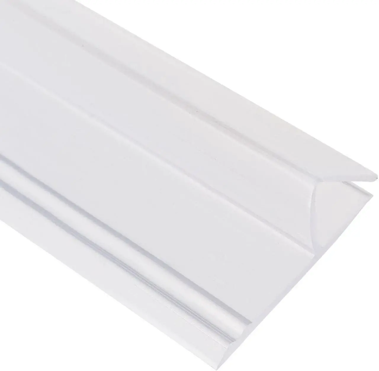 Alt view image 6 of 6 - Frameless Glass Shower Door Sweep - Door Bottom Side Seal Strip h-Type with 3/4-Inch(20mm) Drip Rail - 3/8-Inch(10mm) Glass x 78.74-Inch(2000mm) Length