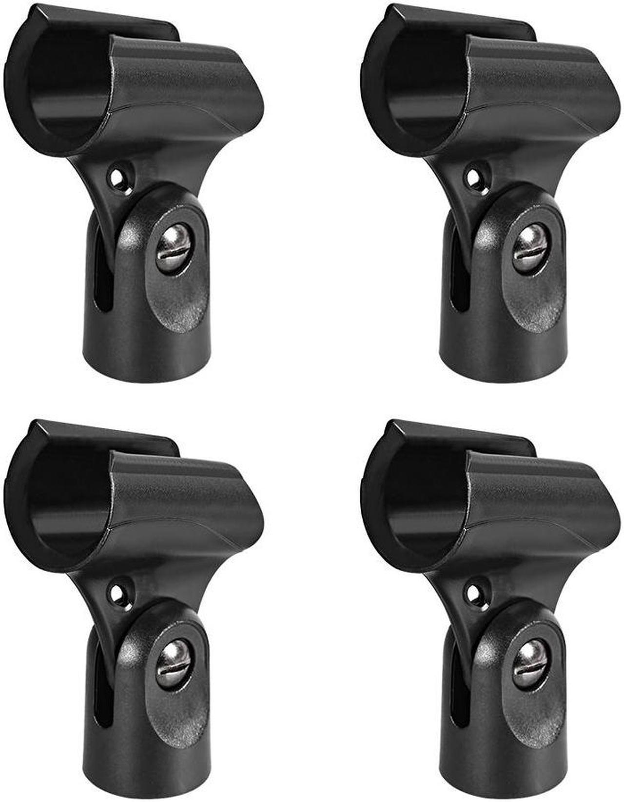 4Pcs Universal Microphone Mic Clip Holder for 20-23mm Mic Stand Handheld Microphones 15mm Thread Dia