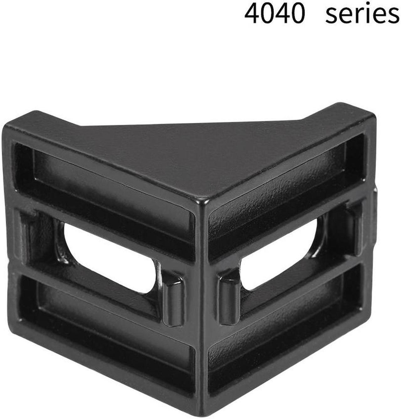Alt view image 3 of 3 - Inside Corner Bracket Gusset, 40mm x 40mm for 4040 Series Aluminum Extrusion Profile with Slot 8mm, 10 Pcs (Black)