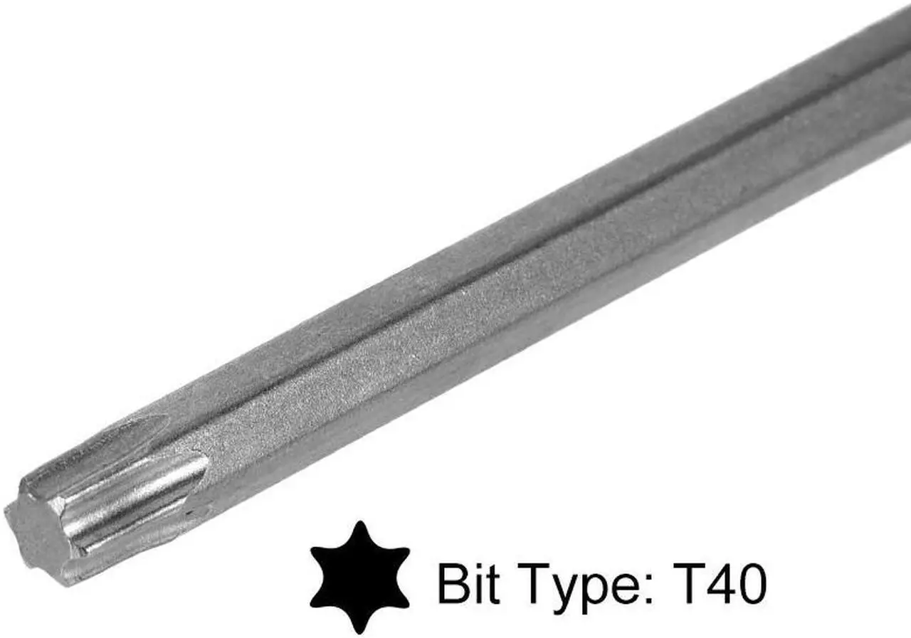 Alt view image 4 of 4 - Torx Screwdriver Bits 1/4-Inch Hex Shank 150mm Length T40 Magnetic Security Star Screw Driver S2 Bit