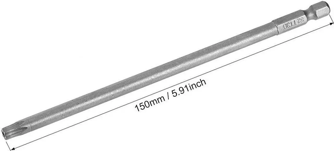 Alt view image 2 of 4 - Torx Screwdriver Bits 1/4-Inch Hex Shank 150mm Length TT30 Magnetic Security Star Screw Driver S2 Bit
