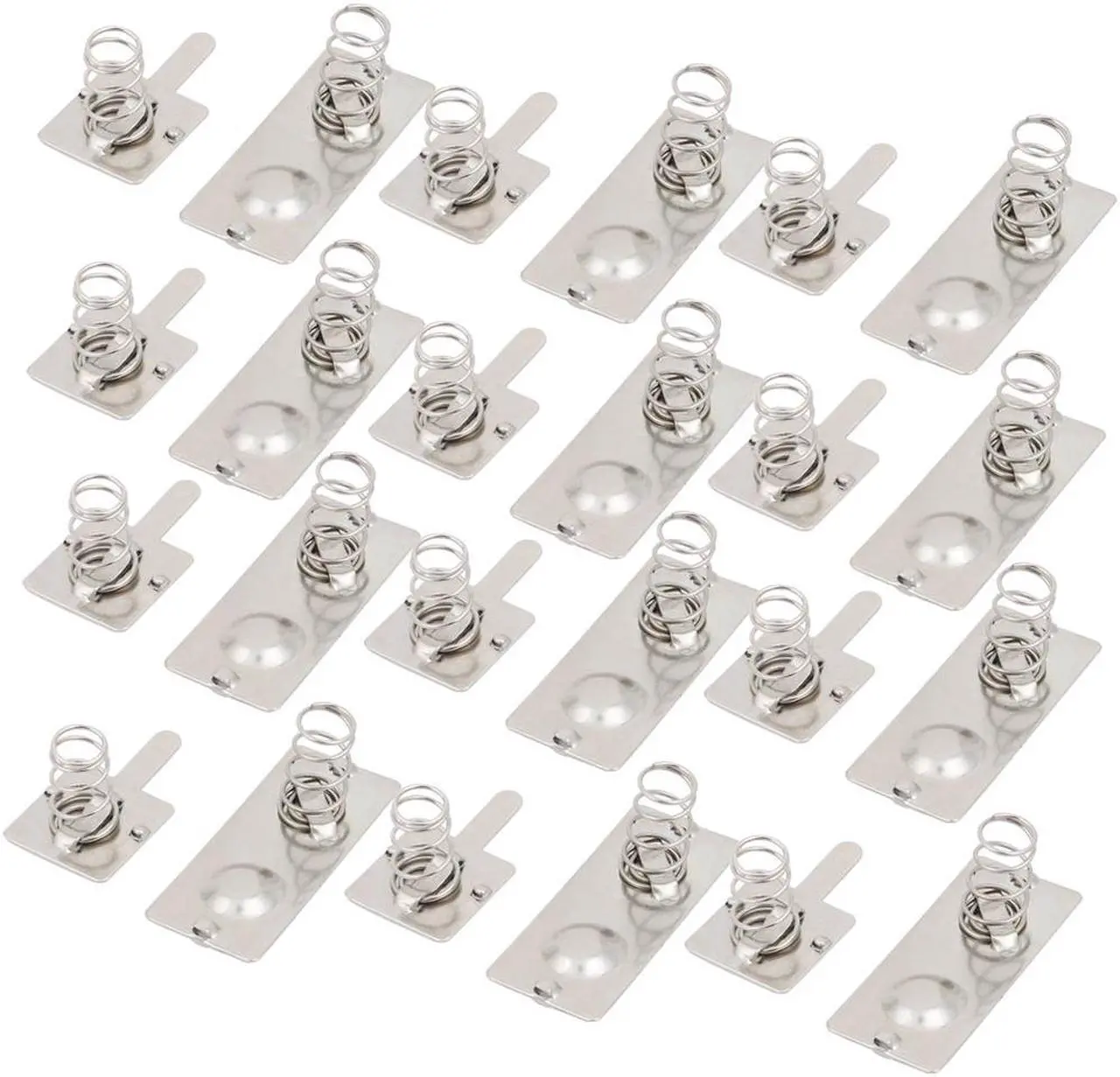 Main image of 12pcs Silver Tone Metal AA Alkaline Button Coin Battery Plate