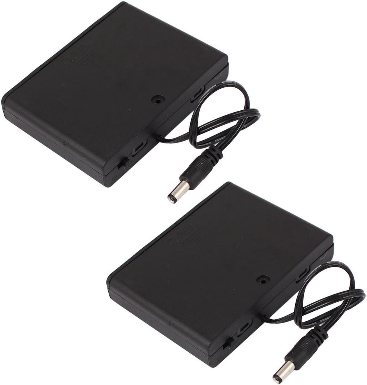 Alt view image 6 of 7 - 2 x AAA Battery Holder Enclose Case Box Switch Wire Leads 3V Output Black