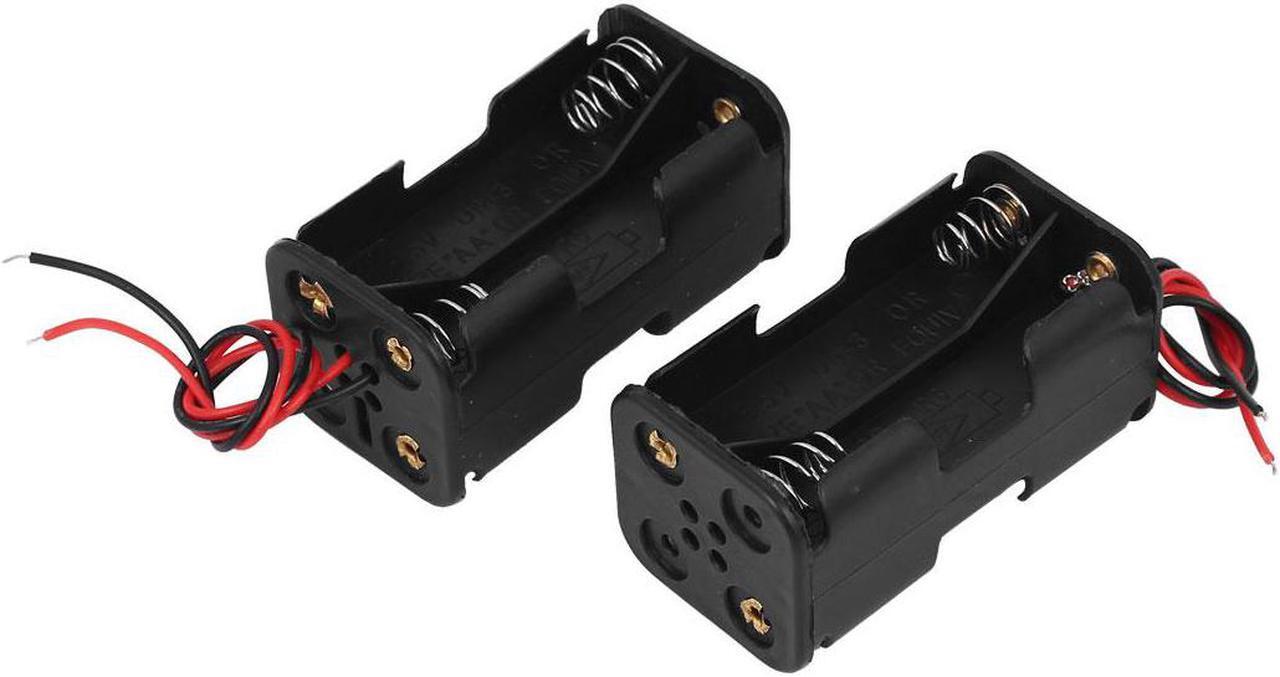Alt view image 2 of 4 - 5 Pcs 6V Power Supply 4 x AA Battery Double Sided Box Container Storage Holder Wire Lead